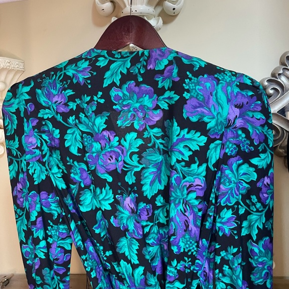 Vintage 80’s “Petite Jazz” Floral Wrap Dress - Picture 5 of 5